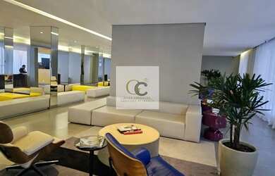 Imagem: O apartamento possui 1 Dormitório, 1 Banheiro, 1 Vaga na garagem