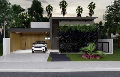 Imagem: A casa possui 4 Dormitórios, 5 Banheiros, 4 Vagas na garagem