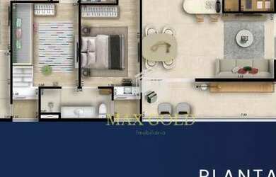 Imagem: O apartamento possui 3 Dormitórios, 1 Banheiro, 2 Vagas na