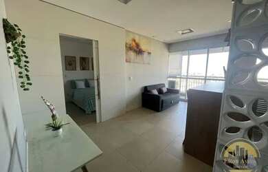 Imagem: O apartamento possui 1 Dormitório, 1 Banheiro, 1 Vaga na garagem