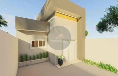 Imagem: A casa possui 3 Dormitórios, 2 Banheiros, 2 Vagas na garagem