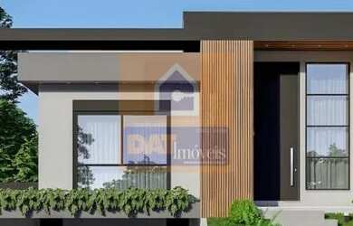 Imagem: A casa em condomínio possui 3 Dormitórios, 1 Banheiro, 2 Vagas