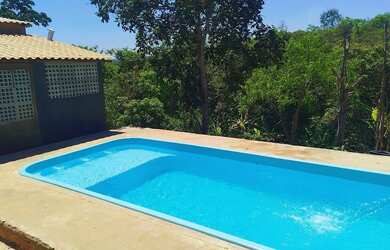 Imagem: A pousada chalé possui 1 Dormitório, Acomodam 8 pessoas, 4