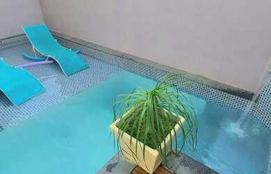 Imagem: A casa em condomínio possui 3 Dormitórios, 2 Banheiros, 1