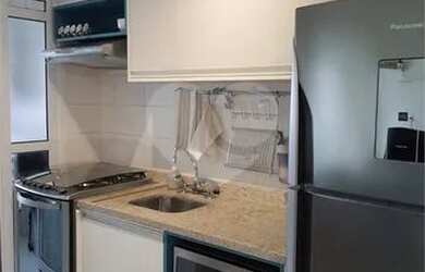 Imagem: O apartamento possui 1 Dormitório, 2 Banheiros, 1 Vaga na garagem