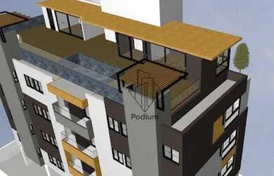 Imagem: O apartamento possui 1 Dormitório, 1 Banheiro, 1 Vaga na garagem