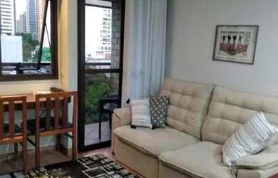 Imagem: O apartamento possui 1 Dormitório, 1 Banheiro, 1 Vaga na garagem