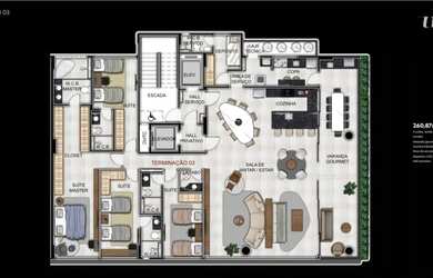 Imagem 3: EDIFÍCIO URBAN 4 suítes sendo a master com banheira na Jatiúca Maceió