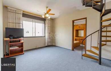 Imagem: O apartamento na cobertura possui 1 Dormitório, 2 Banheiros