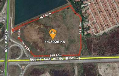 Imagem: O terreno possui 113.026m² de Área e está localizado em
