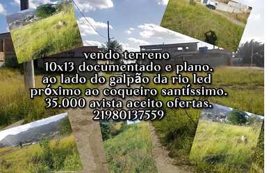 Imagem: O terreno possui 120m² de Área e está localizado em Santíssimo