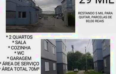 Imagem: O apartamento possui 2 Dormitórios, 1 Banheiro, 2 Vagas na