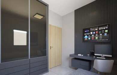 Imagem: A casa possui 3 Dormitórios, 2 Banheiros, 2 Vagas na garagem