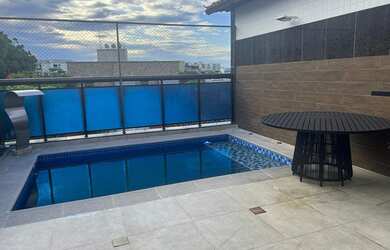 Imagem: O apartamento na cobertura possui 4 Dormitórios, 5 Banheiros