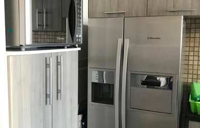 Imagem 4: Apartamento Praia Grande. Piscina, Churrasqueira, Imóvel mobiliadoeAr-condicionado