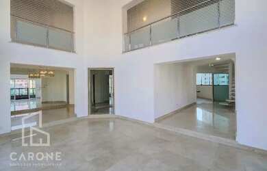 Imagem: O apartamento na cobertura possui 4 Dormitórios, 5 Banheiros