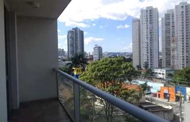 Imagem: O apartamento possui 1 Dormitório, 1 Banheiro, 1 Vaga na garagem