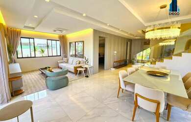 Imagem: A casa em condomínio possui 5 Dormitórios, 5 Banheiros, 3