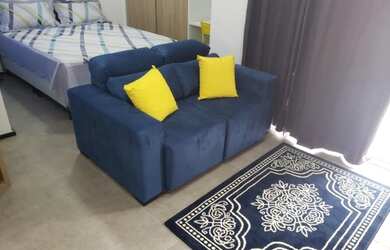 Imagem: O apartamento possui 1 Dormitório, 1 Banheiro, 1 Vaga na garagem