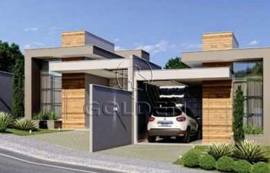 Imagem: A casa possui 3 Dormitórios, 1 Banheiro, 2 Vagas na garagem