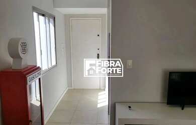 Imagem: O apartamento possui 1 Dormitório, 1 Banheiro, 1 Vaga na garagem