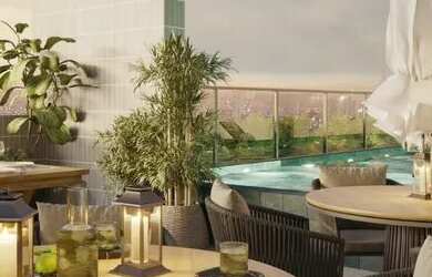 Imagem: O apartamento possui 1 Dormitório, 1 Banheiro, 1 Vaga na garagem