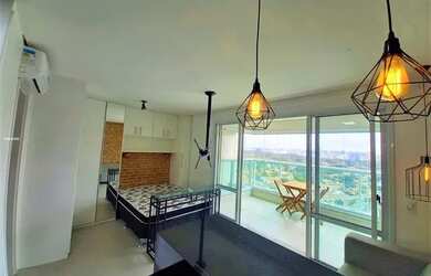 Imagem: O apartamento possui 1 Dormitório, 1 Banheiro, 1 Vaga na garagem