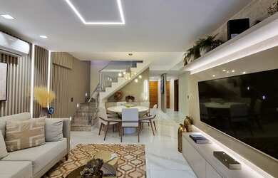 Imagem: O apartamento na cobertura possui 3 Dormitórios, 4 Banheiros