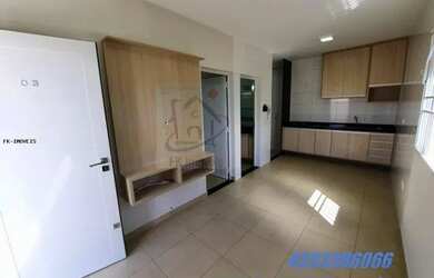 Imagem: O apartamento possui 1 Dormitório, 1 Banheiro, 1 Vaga na garagem