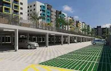 Imagem: O apartamento possui 2 Dormitórios, 1 Banheiro, 1 Vaga na garagem