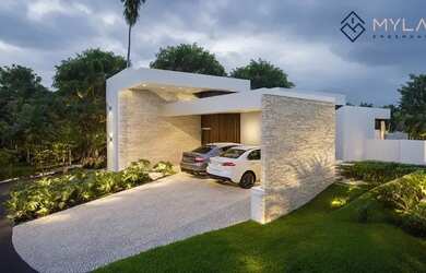 Imagem: A casa em condomínio possui 4 Dormitórios, 4 Banheiros, 4