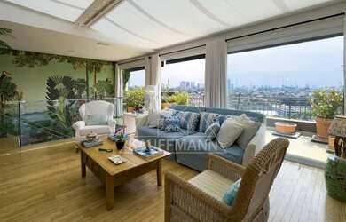 Imagem: O apartamento na cobertura possui 4 Dormitórios, 5 Banheiros