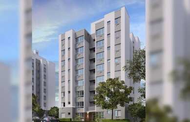 Imagem: O apartamento possui 2 Dormitórios, 1 Banheiro, 1 Vaga na garagem