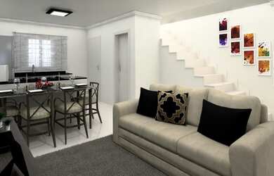 Imagem: A casa em condomínio possui 2 Dormitórios, 1 Banheiro, 1 Vaga