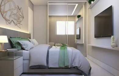 Imagem: O apartamento possui 2 Dormitórios, 1 Banheiro, 1 Vaga na garagem