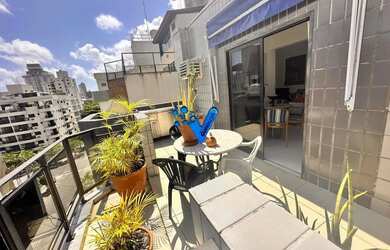 Imagem: O apartamento na cobertura possui 2 Dormitórios, 2 Banheiros