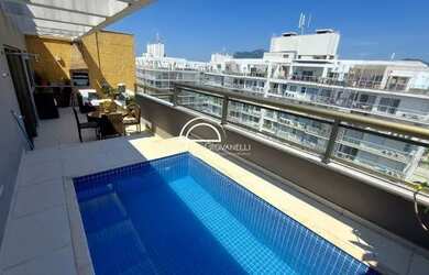 Imagem: O apartamento na cobertura possui 4 Dormitórios, 3 Banheiros