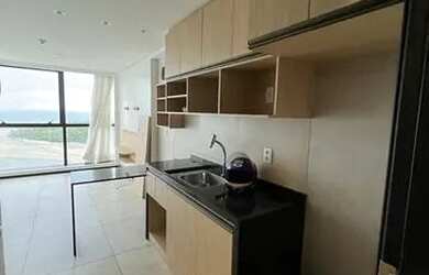 Imagem: O apartamento possui 1 Dormitório, 1 Banheiro, 1 Vaga na garagem