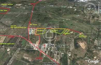 Imagem: O terreno possui 100.000m² de Área e está localizado em