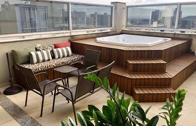 Imagem: O apartamento na cobertura possui 3 Dormitórios, 3 Banheiros