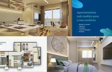 Imagem: O apartamento possui 2 Dormitórios, 1 Banheiro, 1 Vaga na garagem