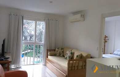 Imagem: O apartamento possui 1 Dormitório, 1 Banheiro, 1 Vaga na garagem