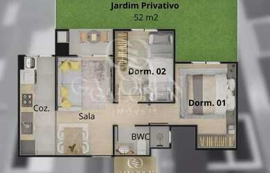 Imagem 3: Apartamento Garden à Venda em Maringá Quintal Privativo no Parque Tarumã