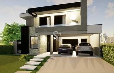 Imagem: A casa em condomínio possui 3 Dormitórios, 5 Banheiros, 4