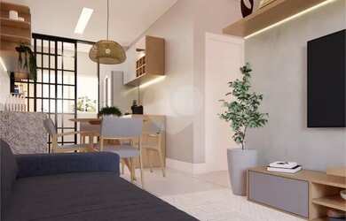 Imagem: O apartamento possui 2 Dormitórios, 1 Banheiro, 1 Vaga na garagem