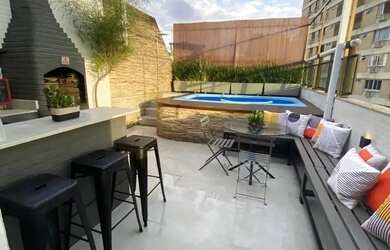 Imagem: O apartamento na cobertura possui 2 Dormitórios, 3 Banheiros