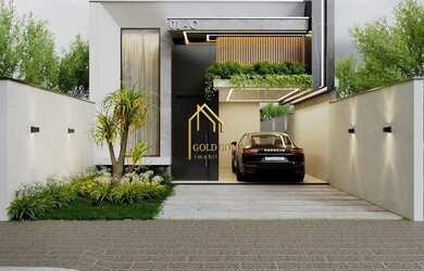 Imagem: A casa possui 3 Dormitórios, 4 Banheiros, 3 Vagas na garagem