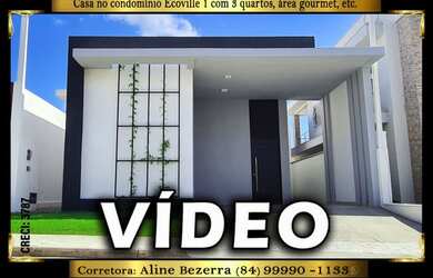 Imagem: A casa em condomínio possui 3 Dormitórios, 3 Banheiros, 2