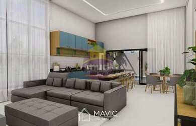 Imagem: A casa possui 3 Dormitórios, 3 Banheiros, 2 Vagas na garagem