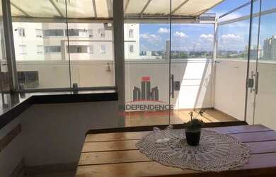 Imagem: O apartamento na cobertura possui 3 Dormitórios, 2 Banheiros